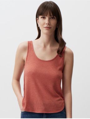 Jimmy Key Brick Color Sleeveless U Neck Basic Undershirt