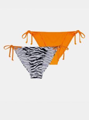 Dorina Set of two women's swimwear bottoms in orange and white DO - Women