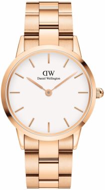 Daniel Wellington Analógové hodinky 'Iconic Link RG White'  zlatá