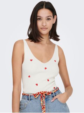 Cream patterned tank top JDY Nanna - Women