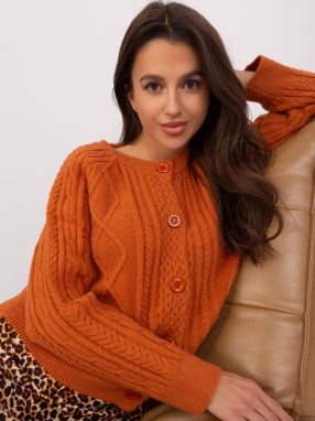 Dark orange knitted sweater