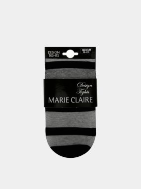 Čierne pruhované pančuchové nohavice Marie Claire