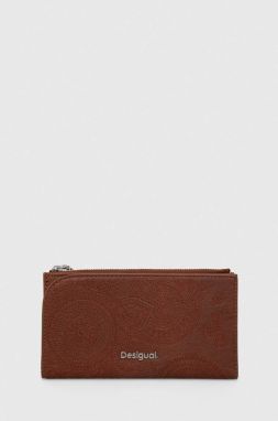 Peňaženka Desigual dámsky, hnedá farba