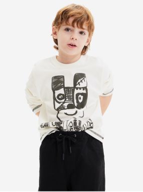 Desigual Cream Long Sleeve T-Shirt for Boys - Boys