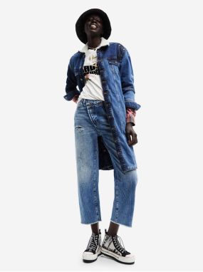 Blue Long Denim Jacket Desigual Luane - Women