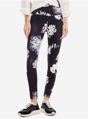 White and Black Women Patterned Leggings Desigual Agnes - Women