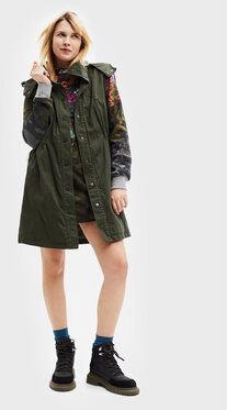 Desigual Parka Jorja 22WWEWAG Zelená Oversize