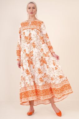 Bigdart 1947 Patterned Dress - Orange