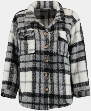 Haily ́s Grey checkered light jacket with wool Hailys - Women