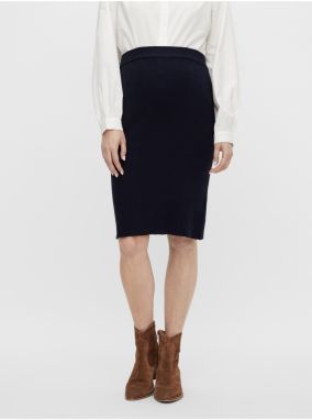 Navy Blue Women's Ribbed Maternity Skirt Mama.licious Jacina - Women's