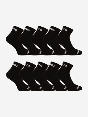 Súprava desiatich párov ponožiek v čiernej farbe Nedeto