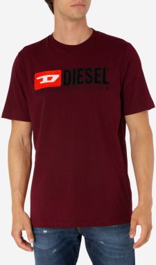 Vínové pánske tričko Diesel