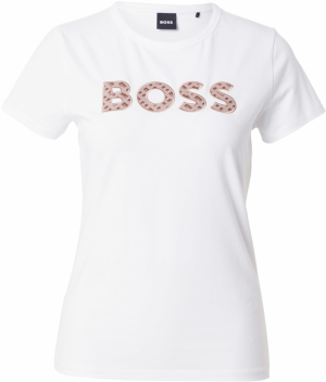 BOSS Black Tričko 'Eventsa4'  béžová / svetlohnedá / biela