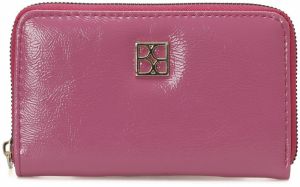 Butigo Patent Leather LUX CZDN 3PR Women's Wallet in Fuchsia