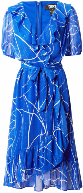 DKNY Kokteilové šaty  modrá / biela