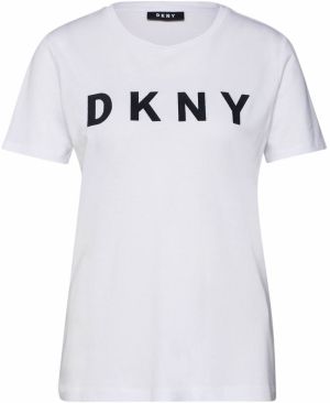 DKNY Tričko 'FOUNDATION'  čierna / biela