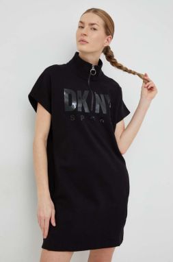 Šaty Dkny čierna farba, mini, oversize, DP2D4040