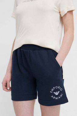 Plážové šortky Emporio Armani Underwear tmavomodrá farba