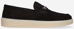 Semišové mokasíny Filling Pieces Core Loafer Suede pánske, čierna farba, 44229001861