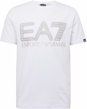 EA7 Emporio Armani Tričko  striebornosivá / strieborná / biela