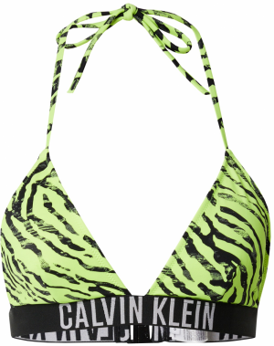 Calvin Klein Swimwear Bikinový top  limetová / čierna / biela