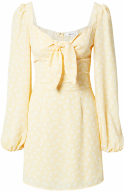 The Frolic Košeľové šaty  žltá / biela