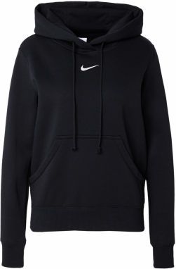 Nike Sportswear Mikina 'Phoenix Fleece'  čierna / biela