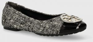 Baleríny Tory Burch Claire Cap-Toe Ballet čierna farba, 155327.001