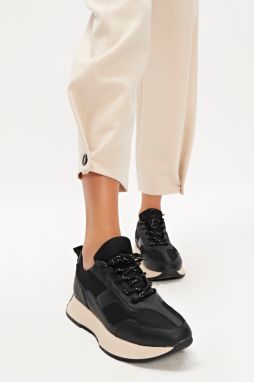 Yaya by Hotiç Black Pedestrian Women's Sneakers