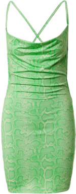 VIERVIER Kokteilové šaty 'Nelly'  zelená / svetlozelená