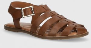 Kožené sandále Barbour Macy dámske, hnedá farba, LFO0683TA52