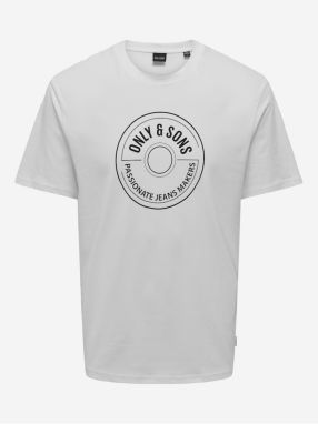 Men's White T-Shirt ONLY & SONS Lamer Life - Men