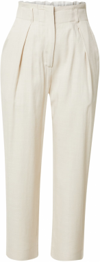 Stefanel Plisované nohavice  biela