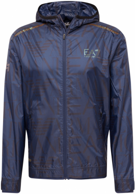 EA7 Emporio Armani Športová bunda  námornícka modrá / sivá / čierna