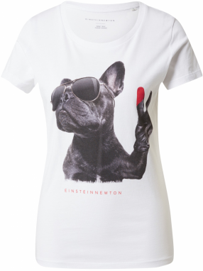 EINSTEIN & NEWTON Tričko 'Peace Dog'  červená / čierna / biela