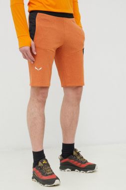 Turistické šortky Salewa Lavaredo pánske, oranžová farba