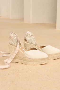 Espadrilky Manebi La Havana Heart-Shaped Wedge Espadrilles biela farba, na kline, O 7.0 WH