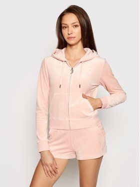 Juicy Couture Mikina Robertson JCAP176 Ružová Slim Fit