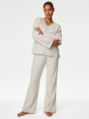Pyžamká pre ženy Marks & Spencer - krémová