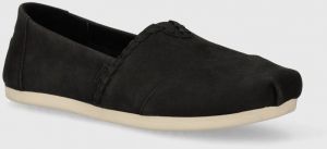 Nubukové espadrilky Toms Alpargata čierna farba, 10020666