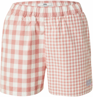 VANS Nohavice 'GINGHAM'  staroružová / biela