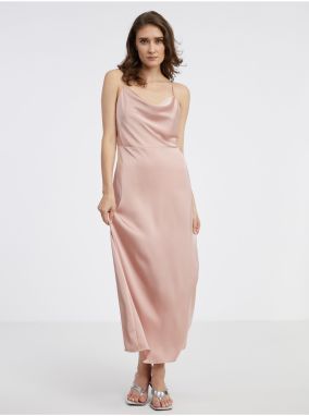 Old Pink Ladies Satin Maxishdress VILA Ravenna - Ladies