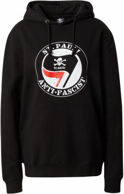 FC St. Pauli Mikina 'Anti Fascist'  ohnivo červená / čierna / biela