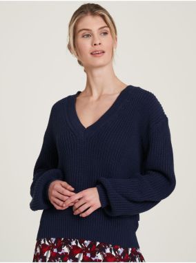 Dark Blue Women's Ribbed Sweater Tranquillo - Women