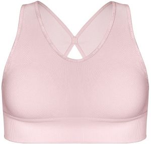 DIM SPORT SEAMLESS PADDED CROP TOP - Dámska športová podprsenka - ružová