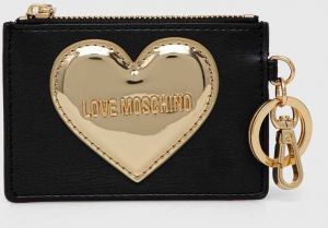 Peňaženka Love Moschino dámsky, čierna farba