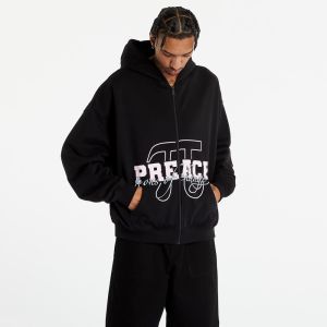 PREACH Varsity Zip Hoody Washed Black