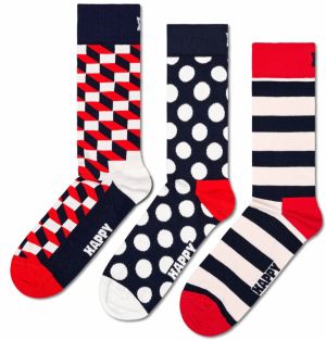 Happy Socks Ponožky  námornícka modrá / červená / biela
