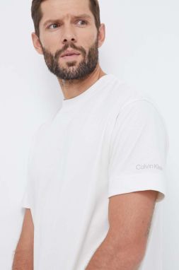 Tréningové tričko Calvin Klein Performance šedá farba, jednofarebný