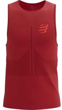 Compressport PRO RACING SINGLET M Pánske bežecké tielko, červená, veľkosť